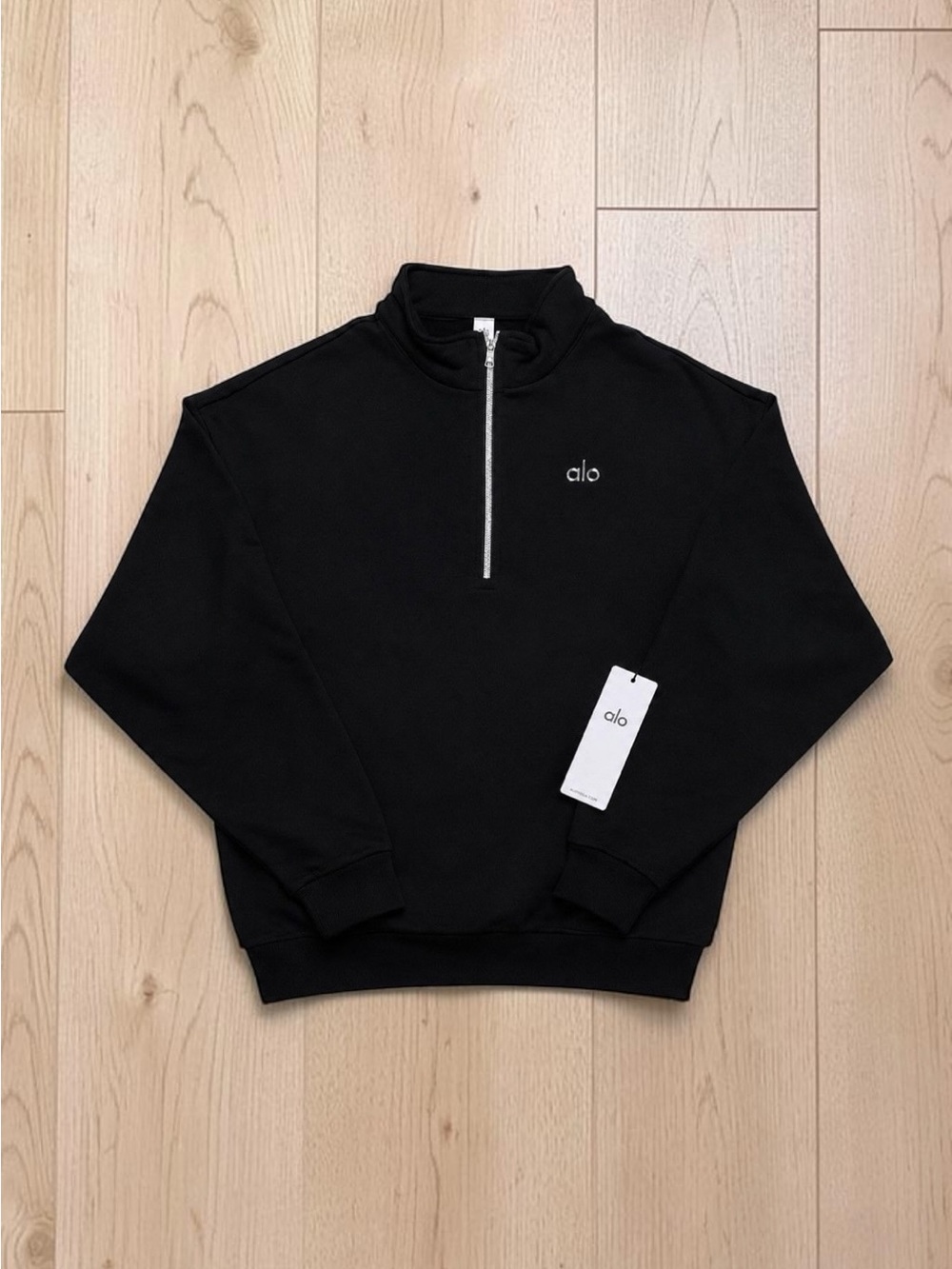 ALO Yoga Men's Black Quarter-Zip Sweatshirt